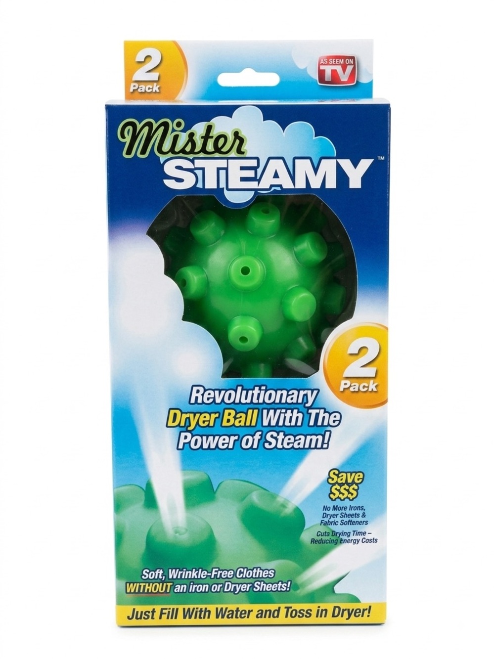 Vintage Mister Steamy As Seen On TV Dryer Balls